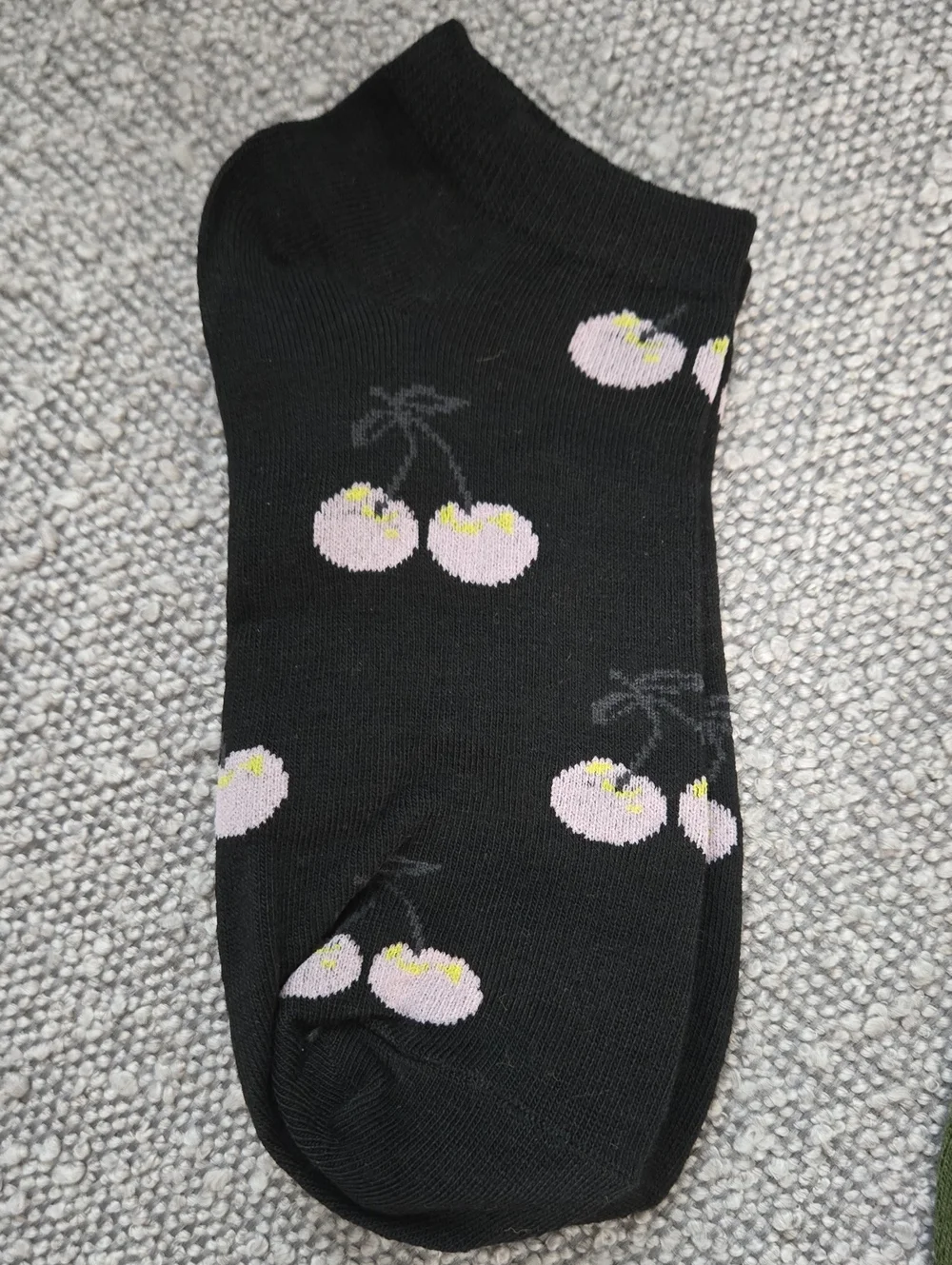 Ladies/Girls Fun Fruit Ankle Socks - Black, Green & Blue (3-Pack)